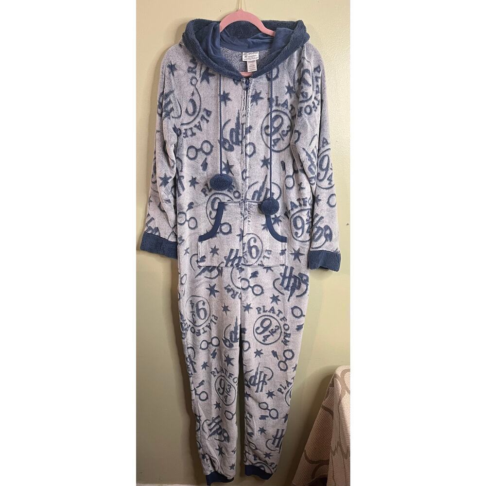 Harry Potter Women Adult Plush Fleece onesie Hooded Sleepwear,size medium, NWT - Picture 2 of 16